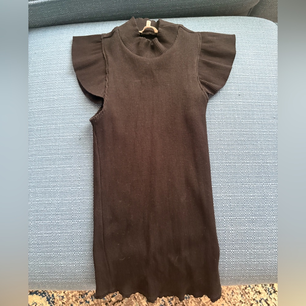 Black Ribbed Knit Top from Francesca’s